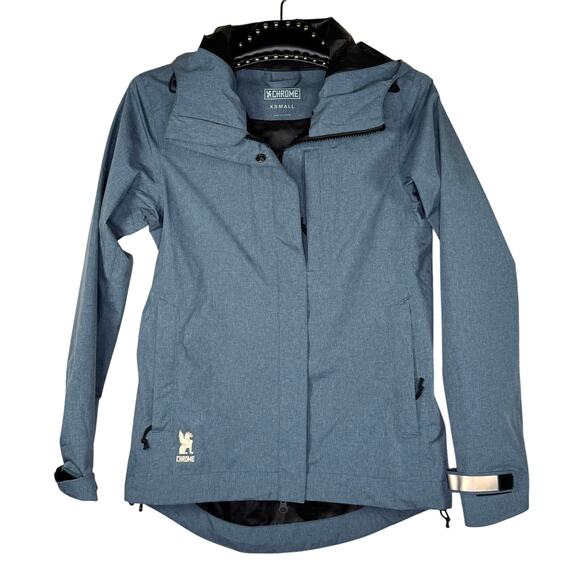 Chrome Industries Storm Signal Zip Up Hooded Jacket Blue XS - Picture 12 of 12